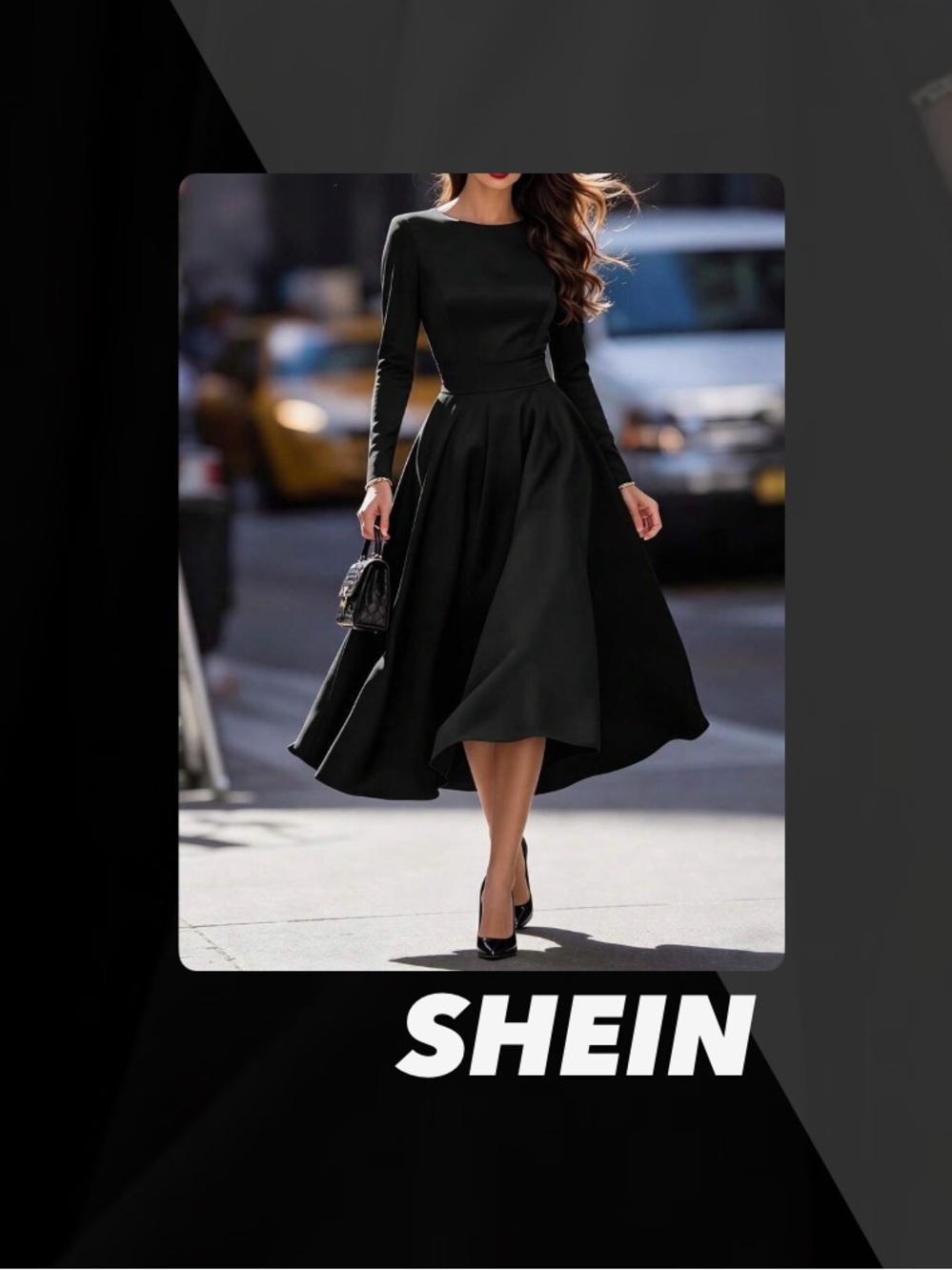 EUC SHEIN A-Line Midi Dress